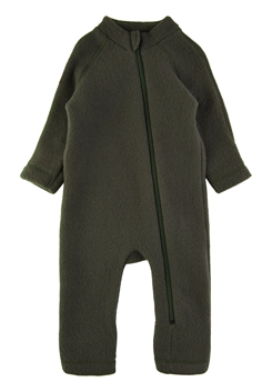 Mikk-Line merino wool suit w/zip - Forest Night